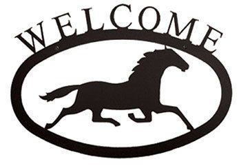 Running Horse - Welcome Sign Large - WEL-17-L
