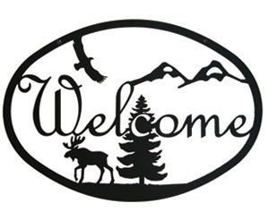 Moose & Eagle - Welcome Sign Medium - WEL-176