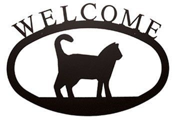 Cat - Welcome Sign Large - WEL-6-L