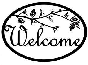 Pinecone - Welcome Sign - WEL-232