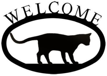 Cat at Play - Welcome Sign Small - WEL-247-S