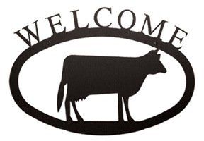 Cow - Welcome Sign Small - WEL-5-S
