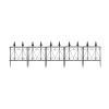 Garden fence; rust-proof metal wire fence; outdoor landscape decoration edge; black folding iron wire fence; flower bed animal dog fence - as Pic
