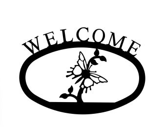 Butterfly - Welcome Sign Large - WEL-38-L