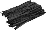 1000 Pack of 4" Twist Ties for Bags; Twist Ties for Cords. Foil Coated Plastic Black Twist Ties. Reusable Twist Ties Bendable; Strong Plastic Wire Twi