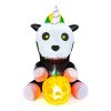 5 Feet Halloween Inflatable Unicorn Skeleton with Pumpkin Lantern - as show