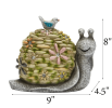 Solar Powered LED Outdoor Decor Garden Light Resin Snail Figurine - default