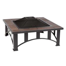 34" Tuscan Tile Mission Style Square Fire Pit - 60243