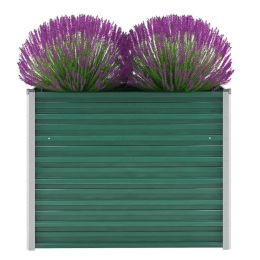 Garden Raised Bed Galvanized Steel 39.4"x15.7"x31.3" Green - Green
