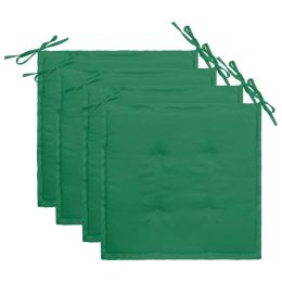 Garden Chair Cushions 4 pcs Green 15.7"x15.7"x1.2" - Green