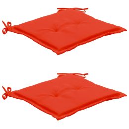 Garden Chair Cushions 2 pcs Red 19.7"x19.7"x1.2" - Red