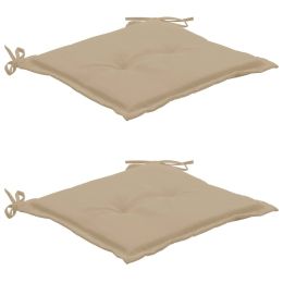 Garden Chair Cushions 2 pcs Beige 19.7"x19.7"x1.2" - Beige
