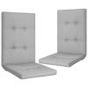 Garden Chair Cushions 2 pcs Gray 47.2"x19.7"x2" - Grey