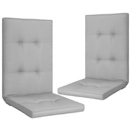 Garden Chair Cushions 2 pcs Gray 47.2"x19.7"x2" - Grey