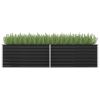 Garden Raised Bed Anthracite 126"x31.5"x30.3" Galvanized Steel - Anthracite