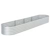 Garden Raised Bed 157.5"x31.5"x17.3" Galvanized Steel Silver - Silver