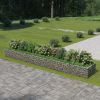 Gabion Raised Bed Galvanized Steel 212.6"x35.4"x19.7" - Silver