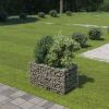 Gabion Raised Bed Galvanized Steel 35.4"x19.7"x19.7" - Silver