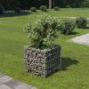 Gabion Raised Bed Galvanized Steel 19.7"x19.7"x19.7" - Silver