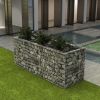 Gabion Raised Bed Steel 106.3"x35.4"x39.4" - Silver
