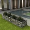 Gabion Raised Bed Steel 141.7"x35.4"x19.7" - Silver