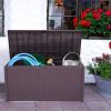 113 Gallon 430L Outdoor Garden Plastic Storage Deck Box for Patio Furniture Outdoor Cushions, Throw Pillows, Garden Tools and Pool Toys, Graphite Wate