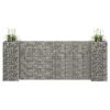 H-Shaped Gabion Planter Steel Wire 102.4"x15.7"x39.4" - Silver