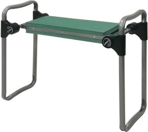 Bosonshop Multi-Functional Portable Garden Kneeler and Seat Foldable Protect Knee Garden Helper with Soft EVA Pad & Stable Handles Stools - Metal