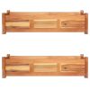 Garden Raised Beds 2 pcs Acacia Wood 39.4"x11.8"x9.8" - Brown