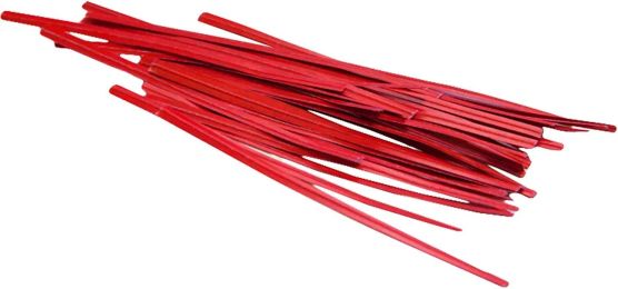 AMZ Plastic Twist Ties 8". Pack of 2000 Red-Colored Twist Ties for Cello Plastic Trash; Bread Bags. Plastic Coated Metal Ties. Bendable Multi-Function