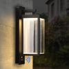 Inowel Motion Sensor Outdoor Wall Light Integrated LED Porch Light with Clear Glass Shade 22529 - Grey