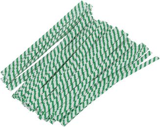 Pack of 2000 Green Paper Twist Ties 4' Long and 3/16' Green Stripes Twist Ties for Plastic Trash Bread Bags Paper Coated Ties Multi Function Strong Wi