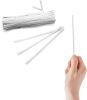 Pack of 2000 Paper Twist Ties 4' Long and 3/16' Wide White Twist Ties for Plastic Trash; Bread Bags Paper Coated Ties Bendable Multi Function Strong W