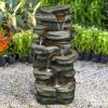 30.7inches Outdoor Water Fountain with Led Lights - 30.7inches