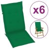 Garden Chair Cushions 6 pcs Green 47.2"x19.7"x1.2" - Green