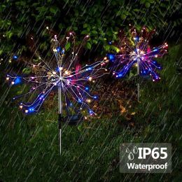 2Pack 150LED Garden Firework Lights 50 Copper Wires String Landscape Lamp - 150LED - Colorful