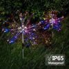 2Pack 150LED Garden Firework Lights 50 Copper Wires String Landscape Lamp - 105LED - Colorful