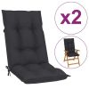 Garden Chair Cushions 2 pcs Anthracite 47.2"x19.7"x2.8" - Anthracite