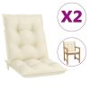 Garden Chair Cushions 2 pcs Cream 39.4"x19.7"x2.8" - Cream
