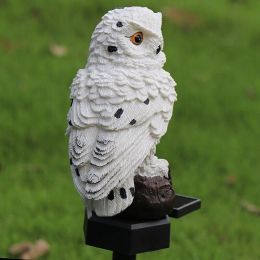 Solar Power LED Owl Parrot Lawn Light Outdoor Waterproof Garden Landscape Lamp - White