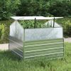 Garden Raised Bed with Greenhouse 39.4"x39.4"x33.5" Silver - Silver