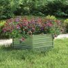 Garden Raised Bed 50.8"x17.7" Galvanized Steel Silver - Silver