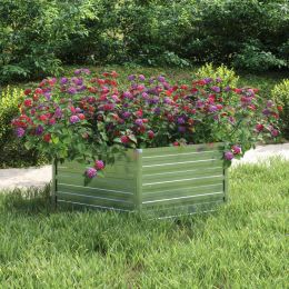 Garden Raised Bed 50.8"x17.7" Galvanized Steel Silver - Silver