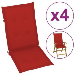 Garden Chair Cushions 4 pcs Red 47.2"x19.7"x1.2" - Red