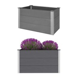 Garden Raised Bed WPC 39.4"x19.7"x21.3" Gray - Grey