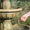 30"Tall 3-Tiered Polyresin Fountain with Light Gorgeous Traditional Design Water Feature for Garden or Lawn - as Pic