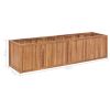 Garden Raised Bed 78.7"x19.7"x19.7" Solid Teak Wood - Brown