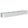 Garden Raised Bed 157.5"x31.5"x17.3" Galvanized Steel Silver - Silver