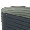Garden Raised Bed 63"x31.5"x31.9" Galvanized Steel Gray - Grey