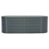 Garden Raised Bed 94.5"x31.5"x31.9" Galvanized Steel Gray - Grey
